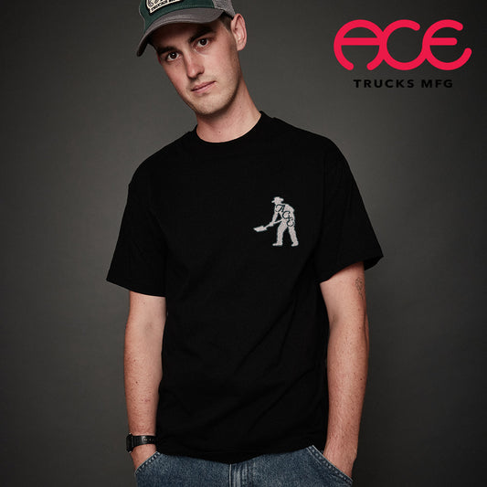 ACE PASSPORT SPADE SS TEE BLACK
