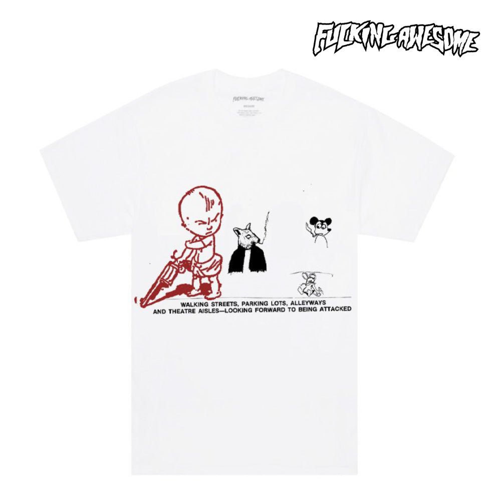 FUCKING AWESOME Depression Test Print Short Sleeve Tee White