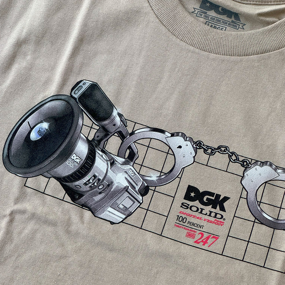 DGK TEE PREMIUM VISION SS TEE BLACK / WHITE / SAND