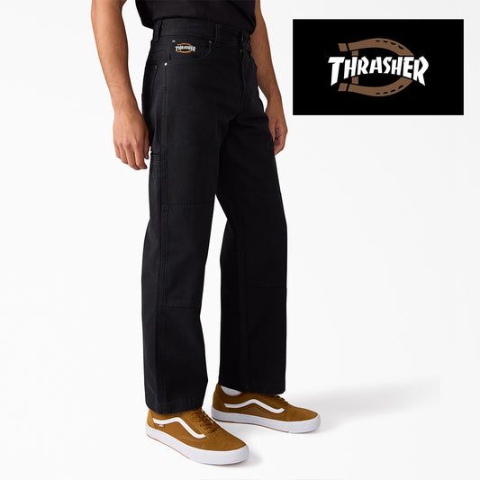 DICKIES THRASHER DOUBLE KNEE PANT BLACK ディッキーズ×スラッシャー パンツ