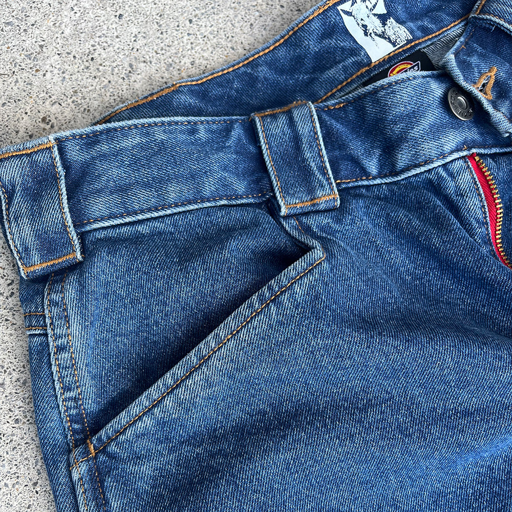 DICKIES SKATEBOARDING × MIKE ANDERSON FLEX DENIM PANT STONE WASH