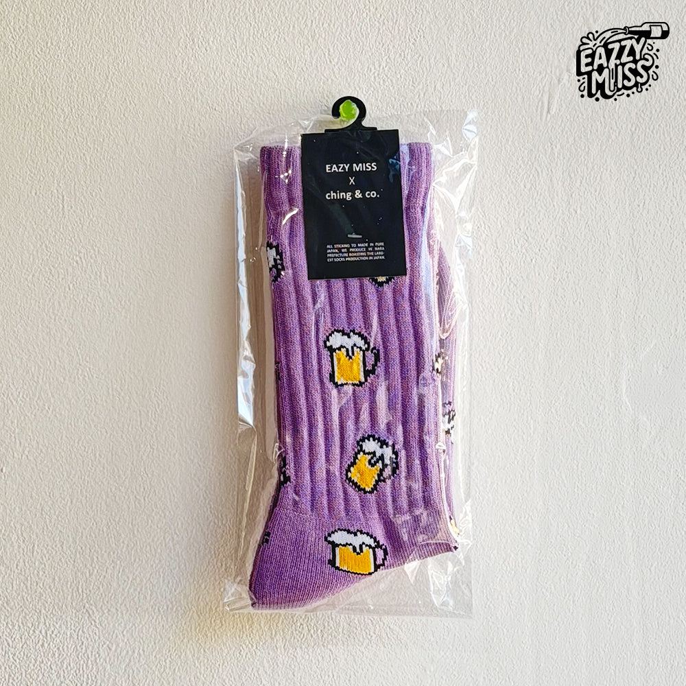 EAZY MISS Beer socks Lavender