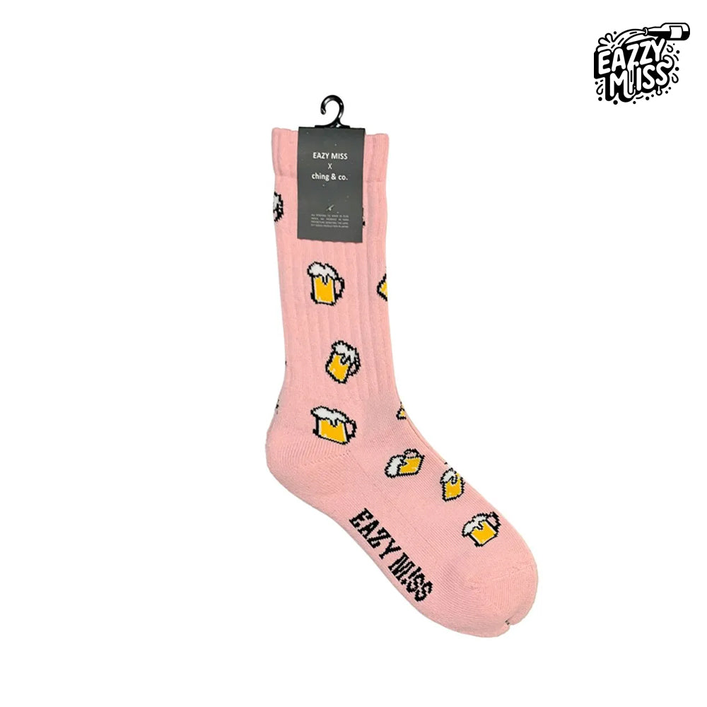 EAZY MISS Beer socks Shell Pink