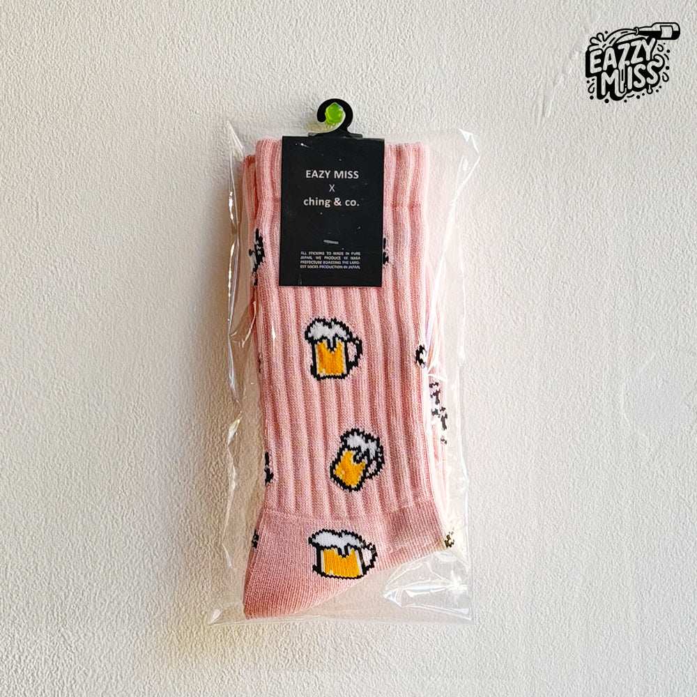 EAZY MISS Beer socks Shell Pink