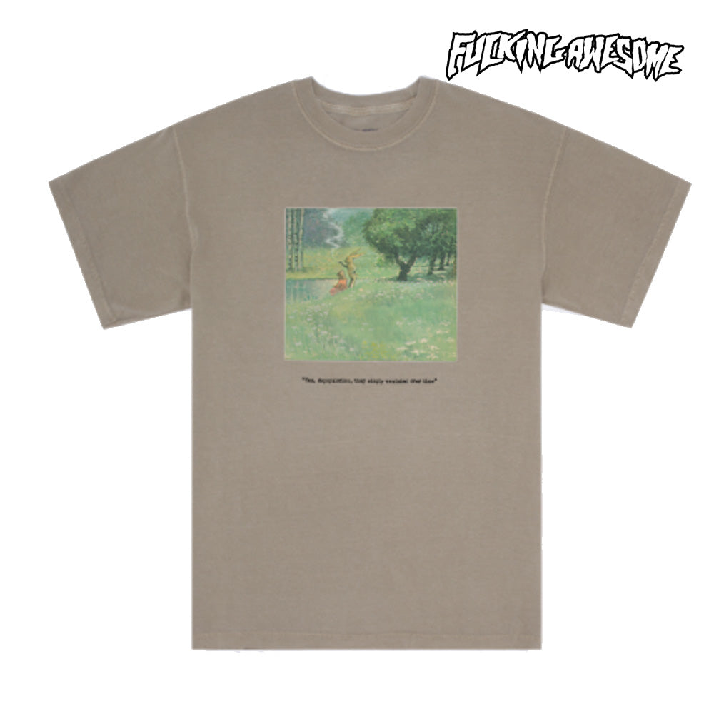 FUCKING AWESOME Depopulation Short Sleeve Tee Khaki