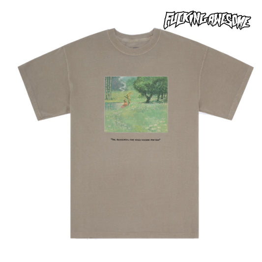 FUCKING AWESOME Depopulation Short Sleeve Tee Khaki