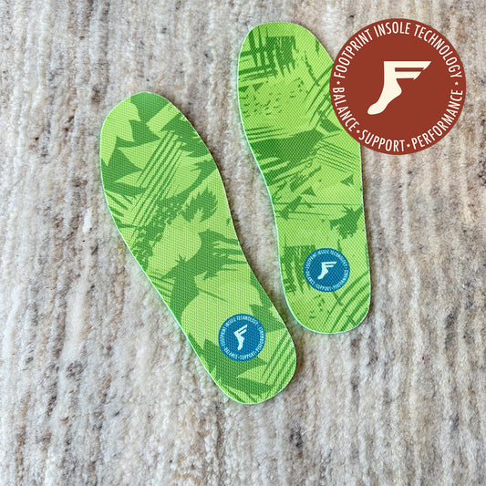 FP INSOLES FLAT 3mm CUTTING TYPE GREEN CAMO サイズM (23cm~28.5cm)