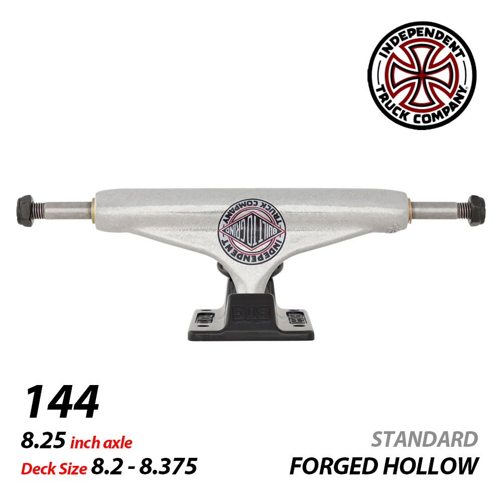 144 STAGE 11 FORGED HOLLOW BTG SUMMIT SILVER BLACK SKATEBOARD TRUCKS