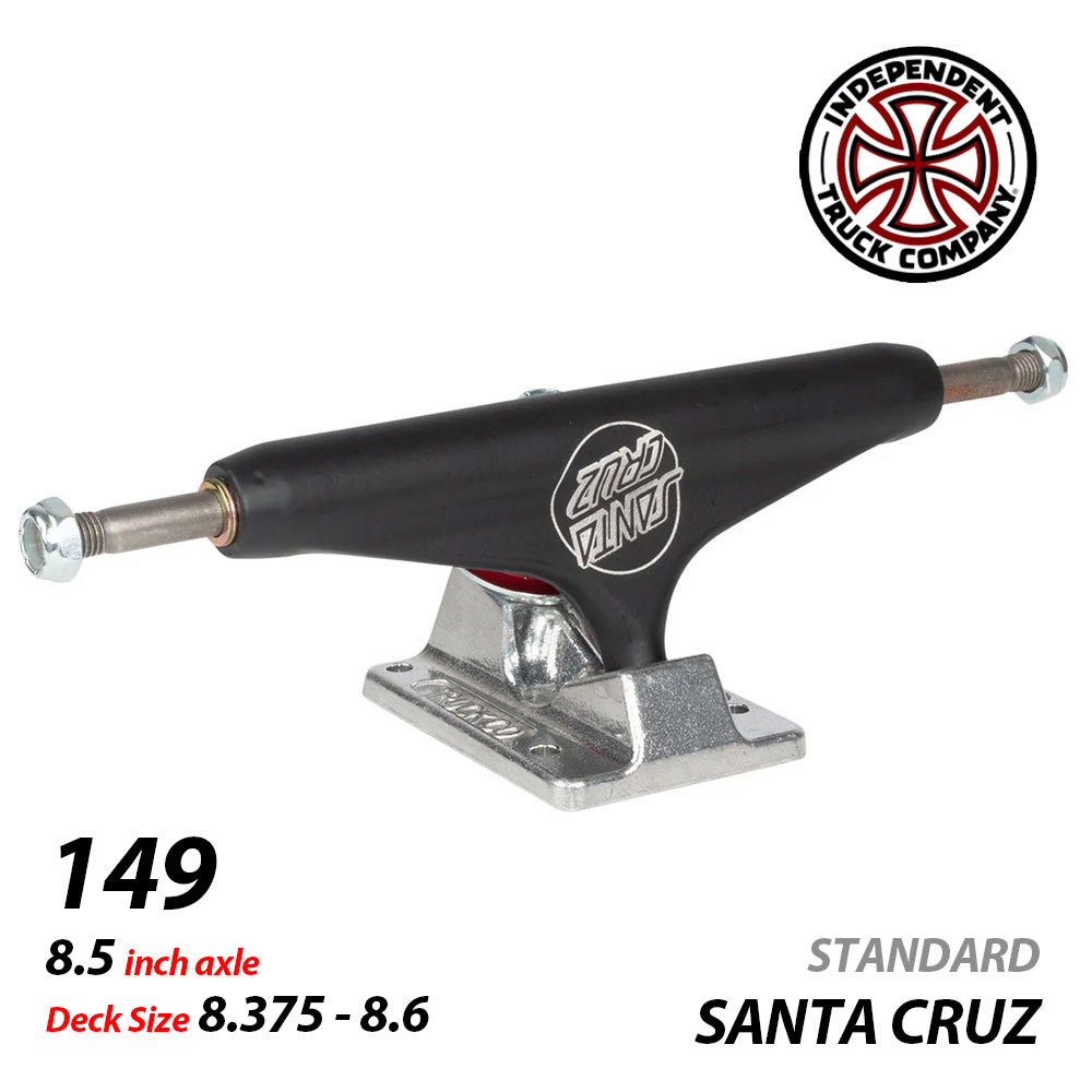 149 SANTA CRUZ BLACK/SILVER STANDARD TRUCKS STAGE11
