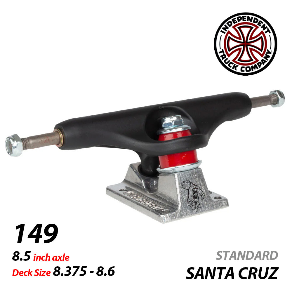 149 SANTA CRUZ BLACK/SILVER STANDARD TRUCKS STAGE11