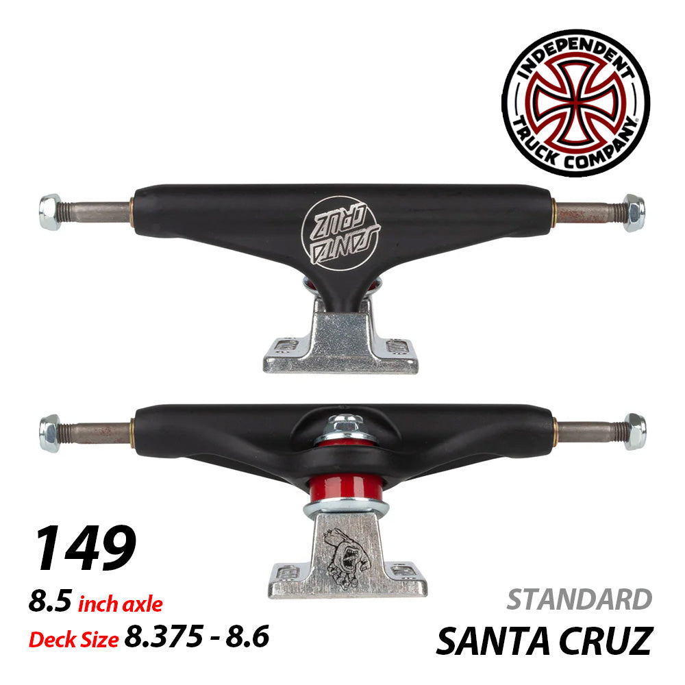 149 SANTA CRUZ BLACK/SILVER STANDARD TRUCKS STAGE11