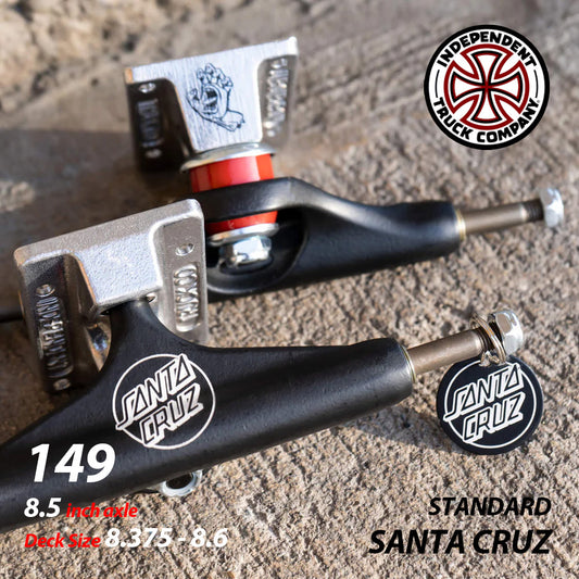 149 SANTA CRUZ BLACK/SILVER STANDARD TRUCKS STAGE11