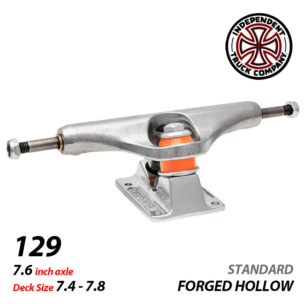 129 STAGE 11 FORGED HOLLOW MID SILVER SKATEBOARD TRUCKS