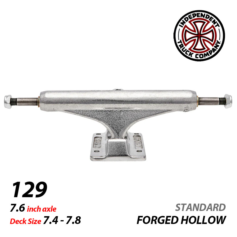 129 STAGE 11 FORGED HOLLOW MID SILVER SKATEBOARD TRUCKS