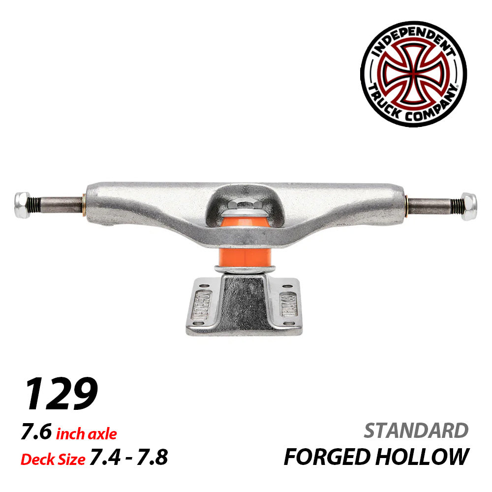 129 STAGE 11 FORGED HOLLOW MID SILVER SKATEBOARD TRUCKS