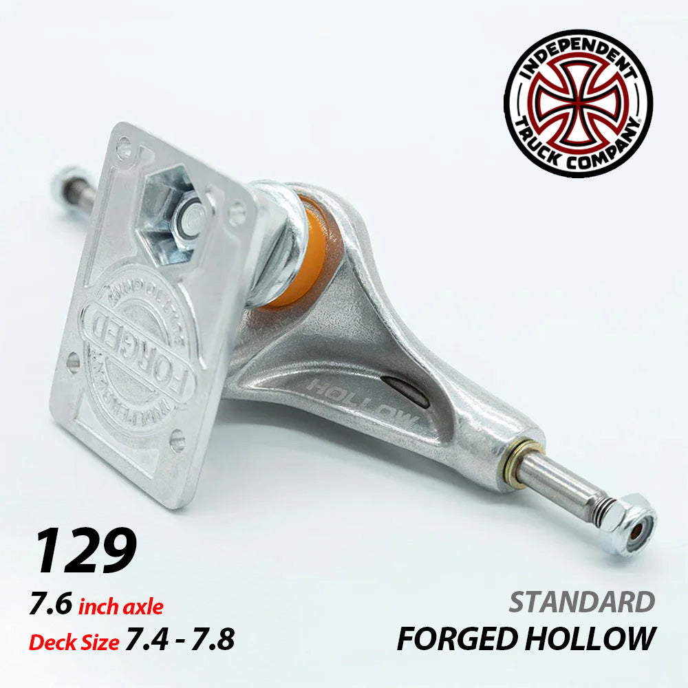 129 STAGE 11 FORGED HOLLOW MID SILVER SKATEBOARD TRUCKS