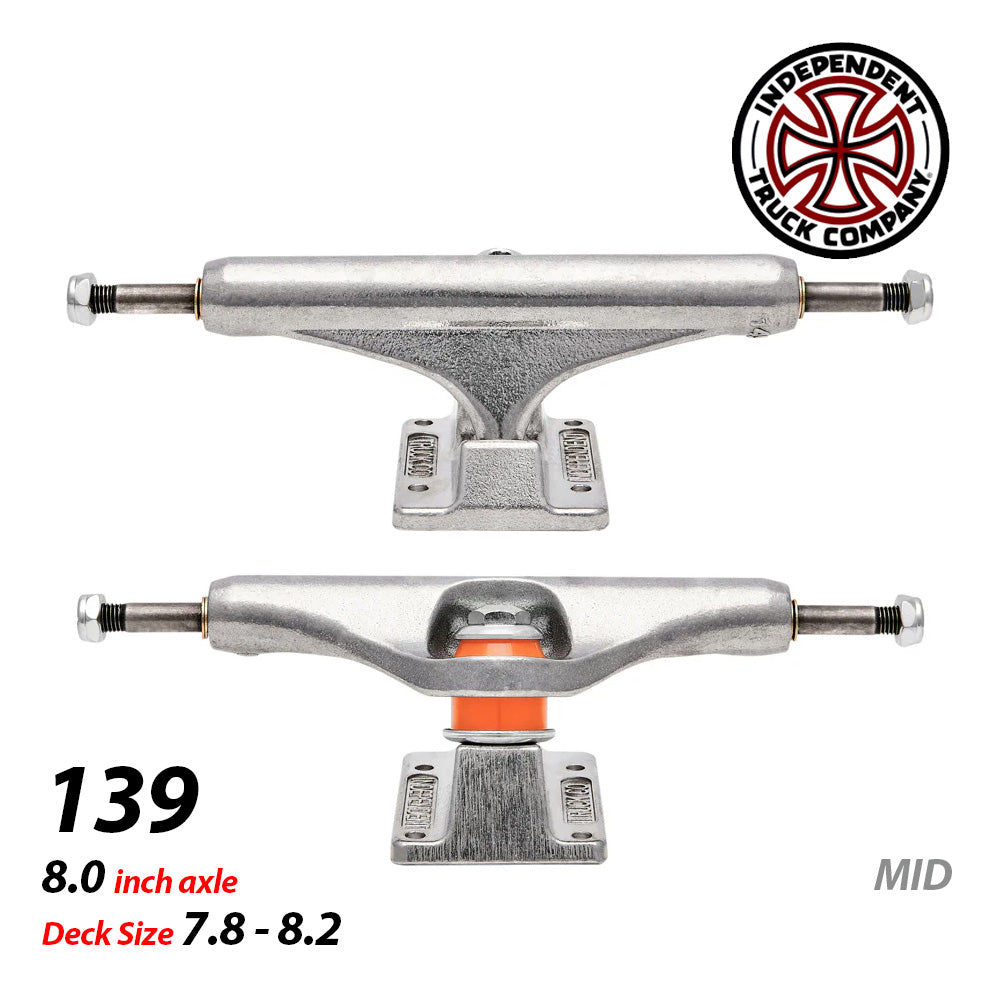 139 STAGE 11 POLISHED MID SKATEBOARD TRUCKS