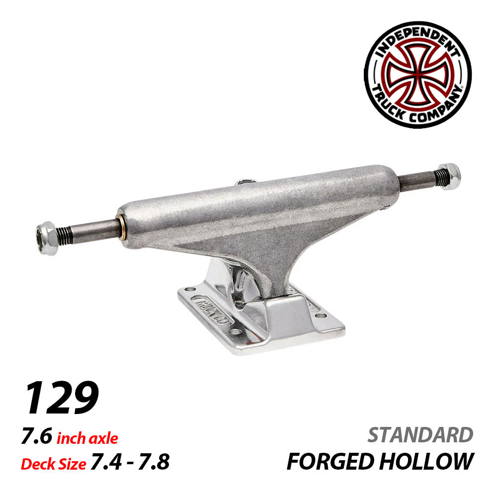 129 STAGE 11 FORGED HOLLOW SILVER STANDARD SKATEBOARD TRUCKS