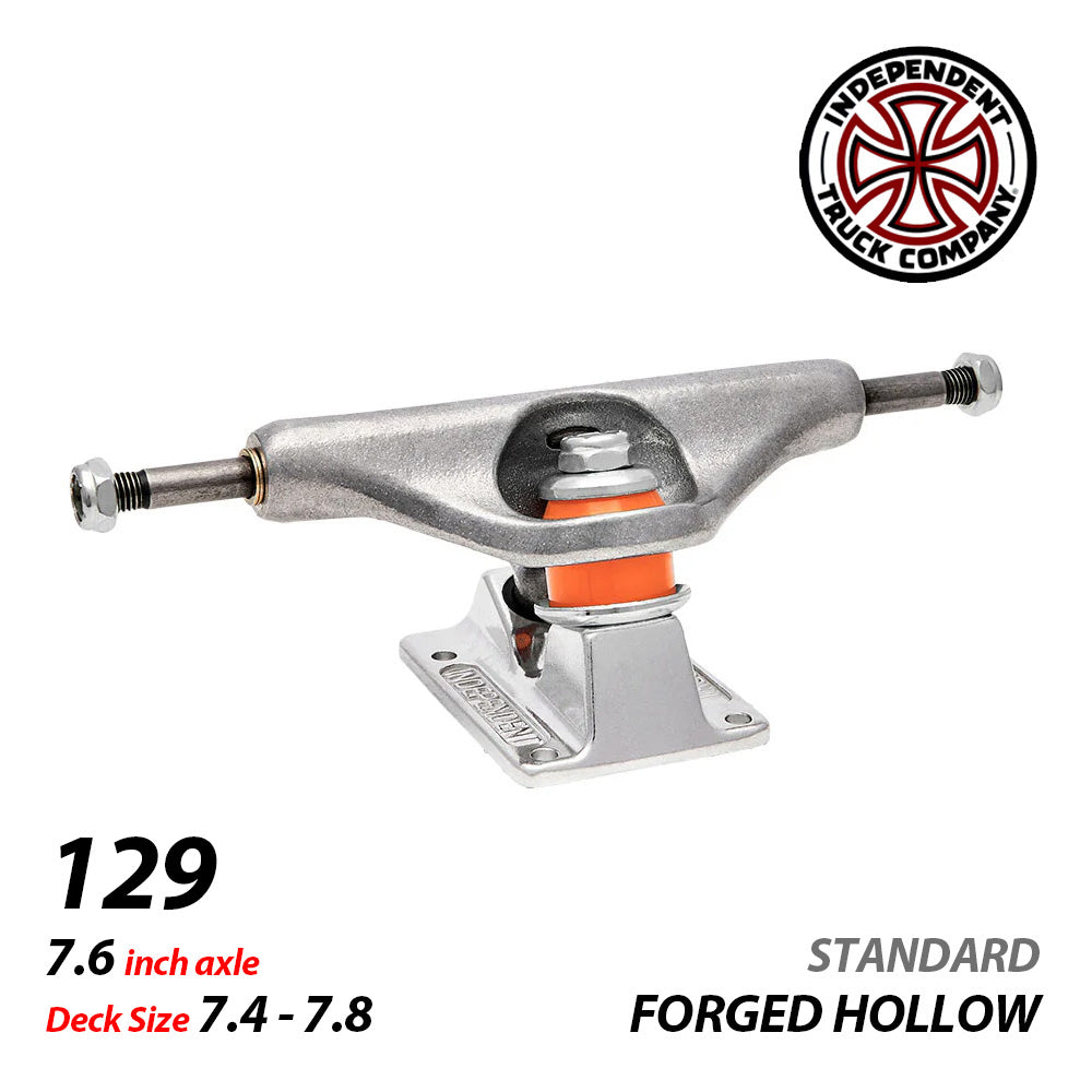 129 STAGE 11 FORGED HOLLOW SILVER STANDARD SKATEBOARD TRUCKS