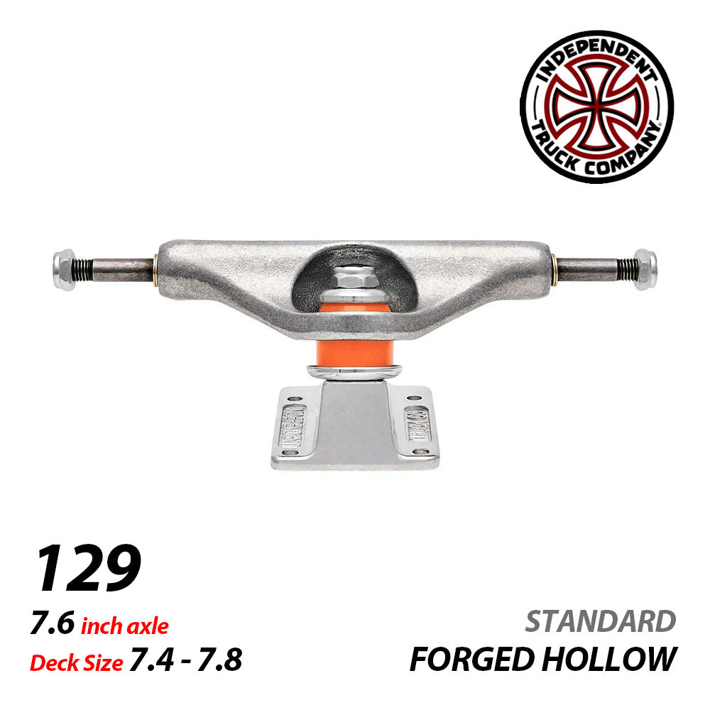 129 STAGE 11 FORGED HOLLOW SILVER STANDARD SKATEBOARD TRUCKS