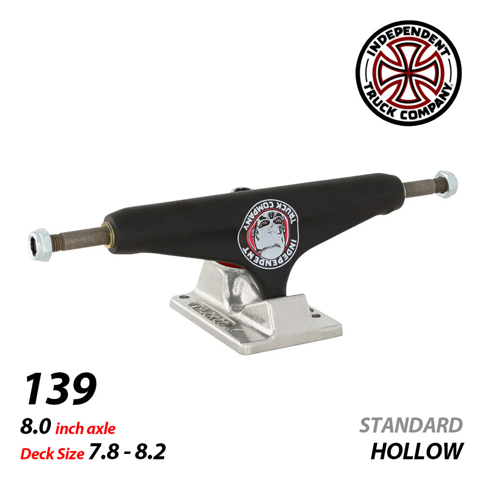 139 STAGE 11 HOLLOW OMAR HASSAN BLACK SILVER SKATEBOARD TRUCKS