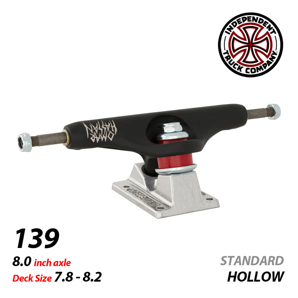 139 STAGE 11 HOLLOW OMAR HASSAN BLACK SILVER SKATEBOARD TRUCKS
