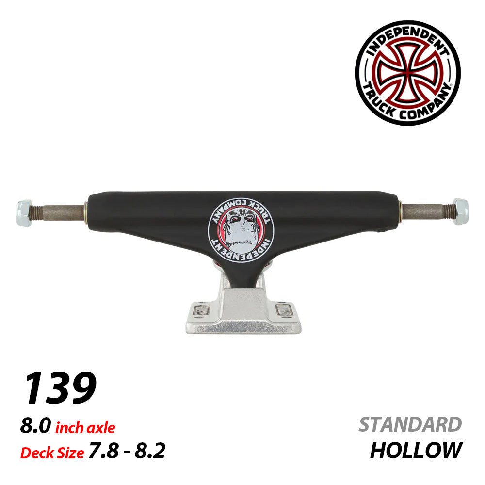 139 STAGE 11 HOLLOW OMAR HASSAN BLACK SILVER SKATEBOARD TRUCKS