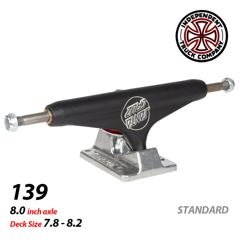 139 SANTA CRUZ BLACK/SILVER STANDARD TRUCKS STAGE11