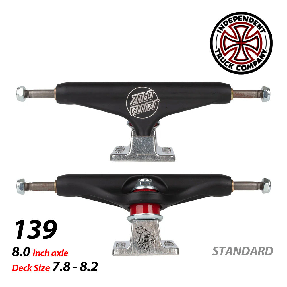 139 SANTA CRUZ BLACK/SILVER STANDARD TRUCKS STAGE11
