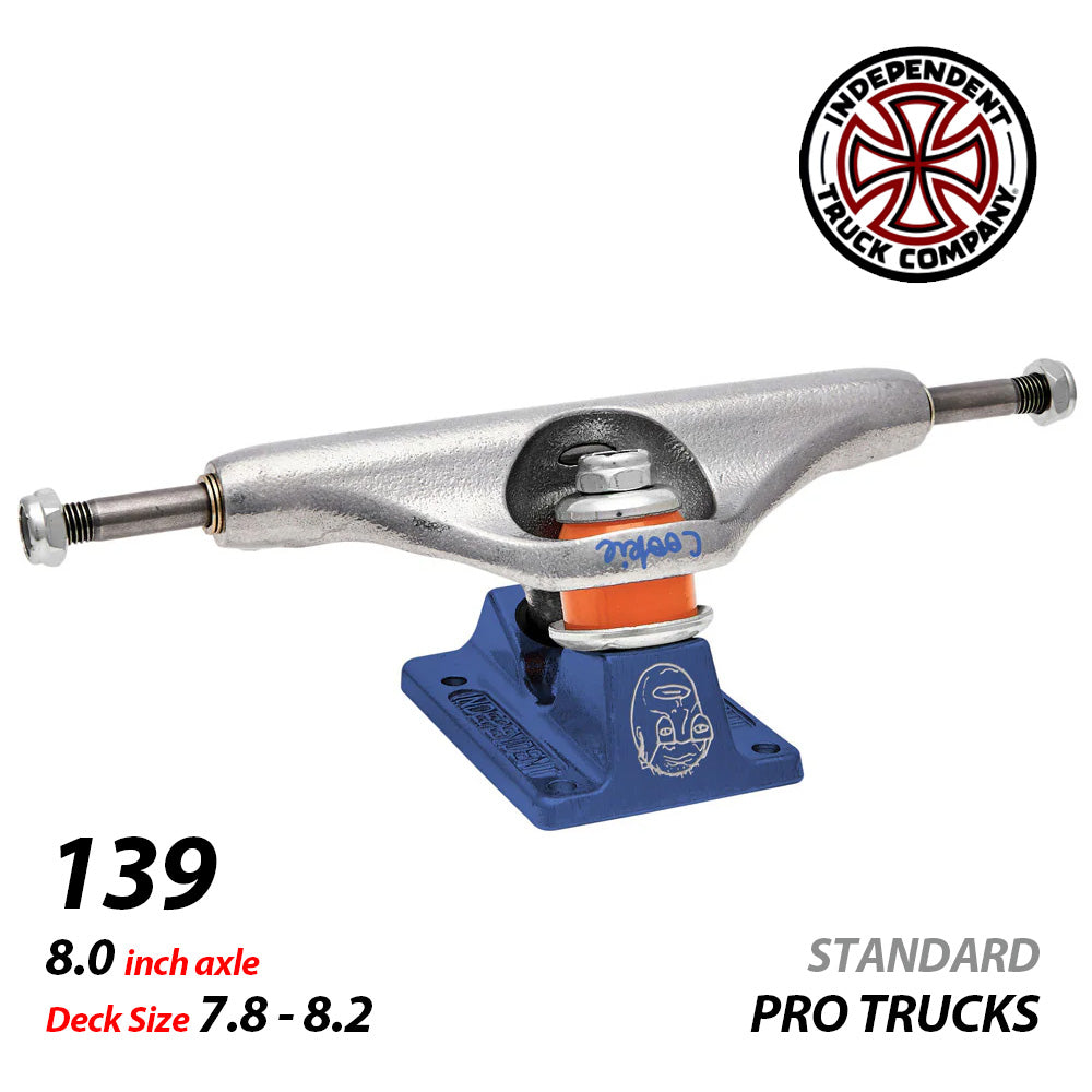 139 CHRIS COLBOURN FACES SILVER/ANO BLUE STANDARD TRUCKS STAGE11