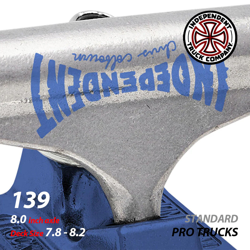 139 CHRIS COLBOURN FACES SILVER/ANO BLUE STANDARD TRUCKS STAGE11