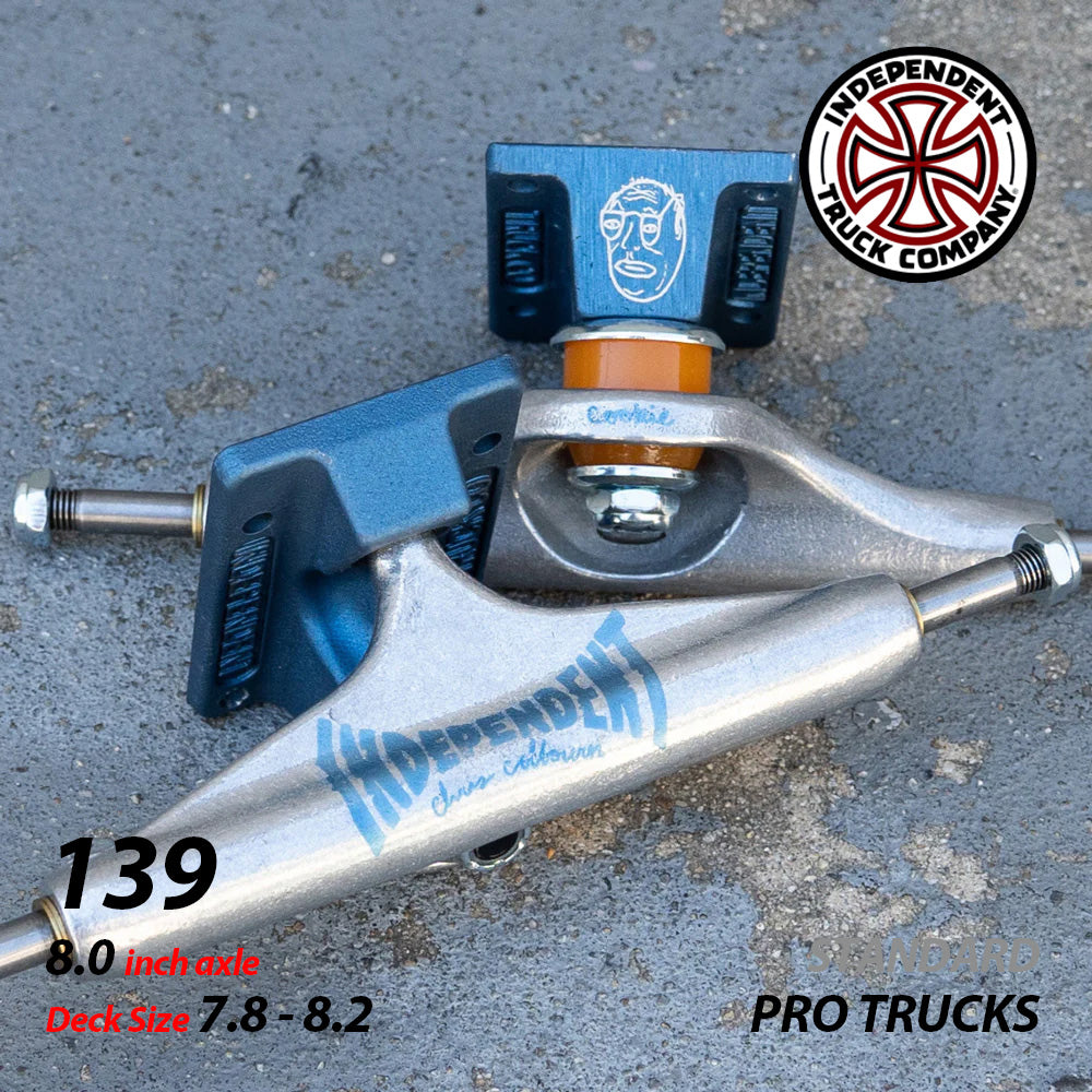 139 CHRIS COLBOURN FACES SILVER/ANO BLUE STANDARD TRUCKS STAGE11