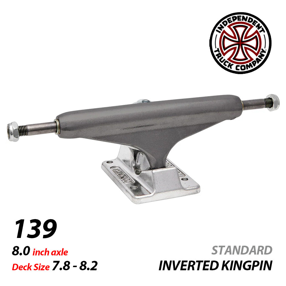 139 IKP STEEL GREY/SILVER STANDARD SKATEBOARD TRUCKS STAGE11