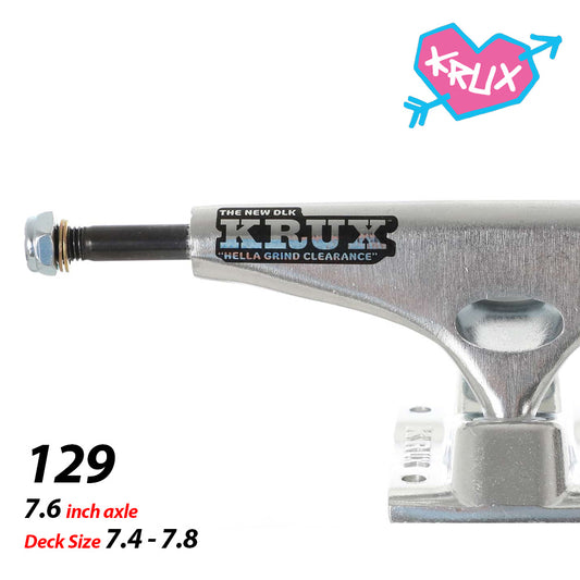 7.6 K5 POLISHED DLK SILVER STANDARD SKATEBOARD TRUCKS