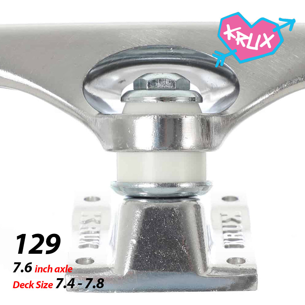 7.6 K5 POLISHED DLK SILVER STANDARD SKATEBOARD TRUCKS