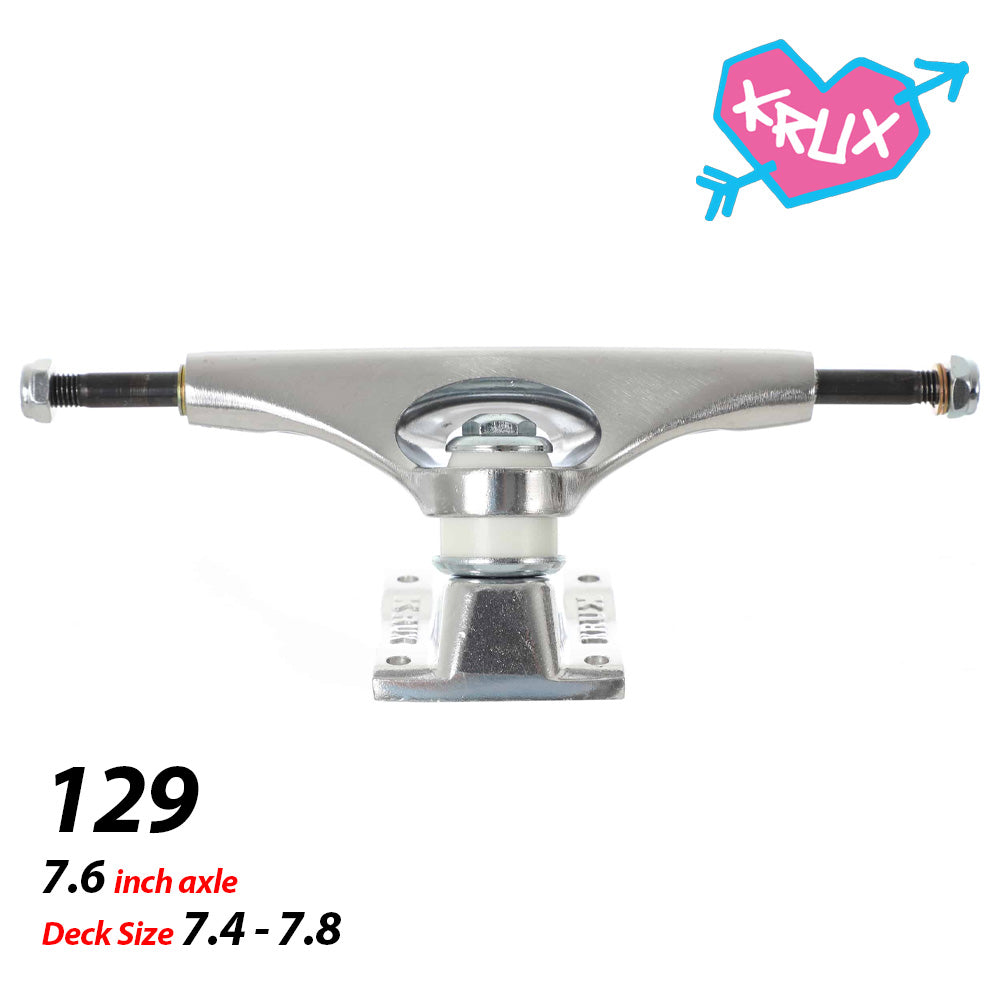 7.6 K5 POLISHED DLK SILVER STANDARD SKATEBOARD TRUCKS