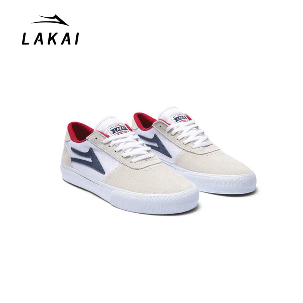 LAKAI MANCHESTER WHITE NAVY SUEDE