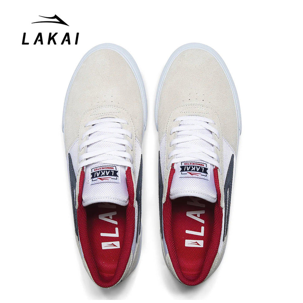 LAKAI MANCHESTER WHITE NAVY SUEDE