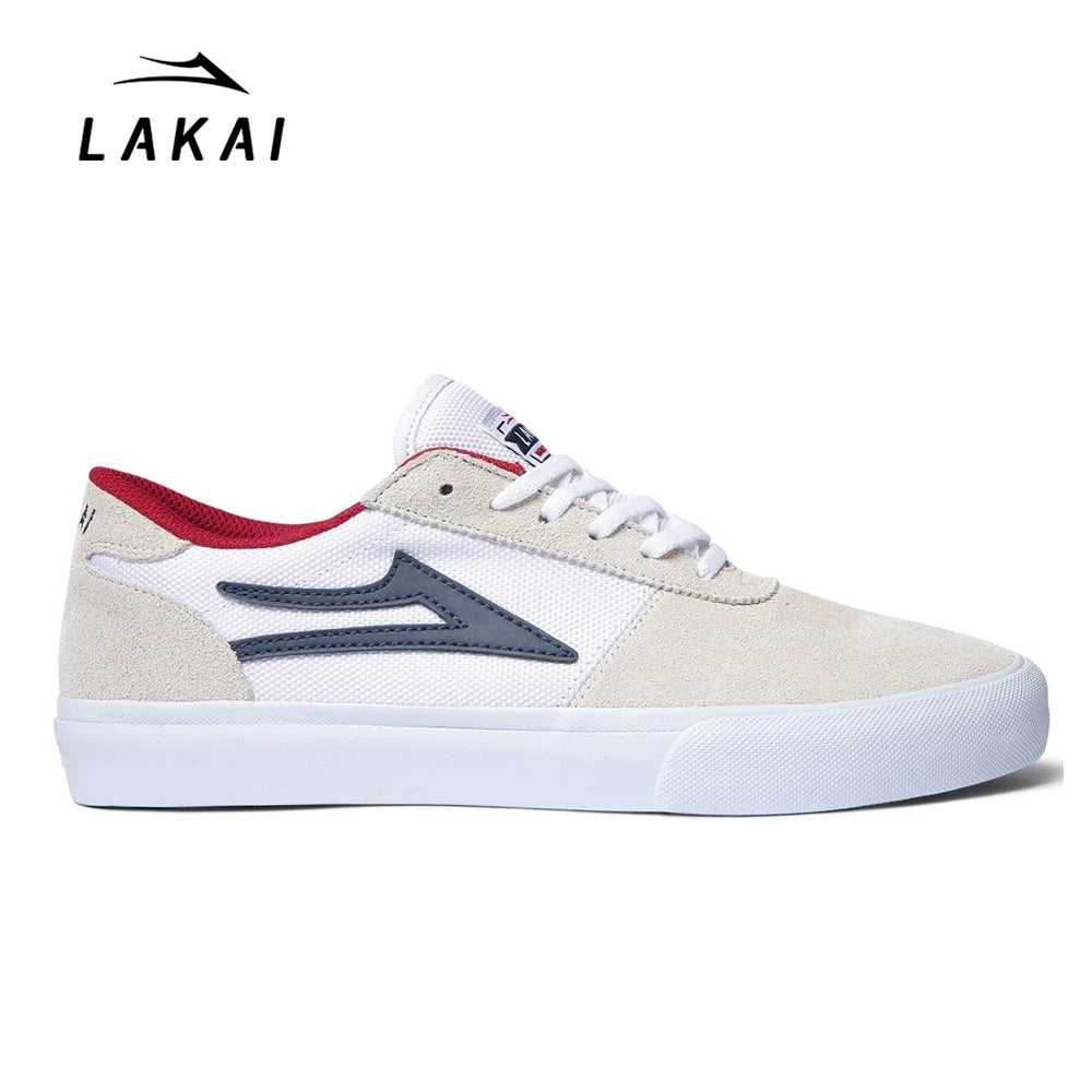 LAKAI MANCHESTER WHITE NAVY SUEDE