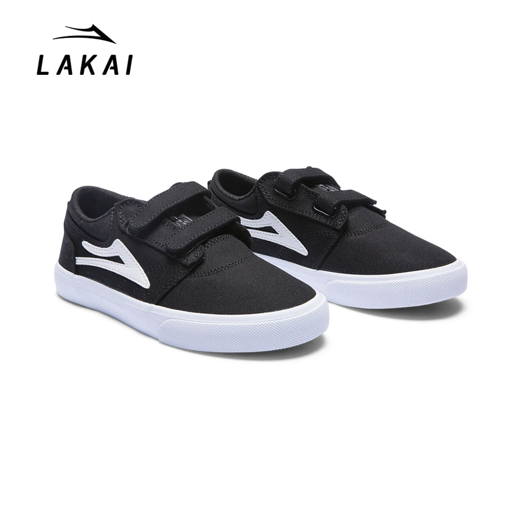 LAKAI GRIFFIN KIDS BLACK CANVAS