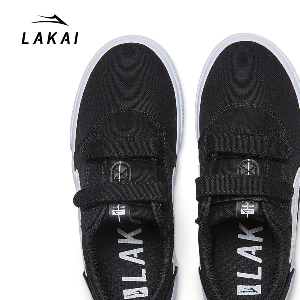 LAKAI GRIFFIN KIDS BLACK CANVAS