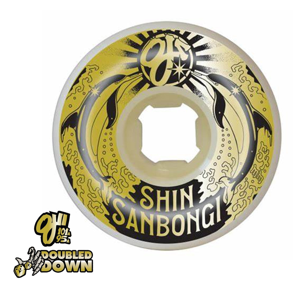 OJ WHEELS DBL DURO SHIN DOLPHIN GLD 54mm 101A 95A