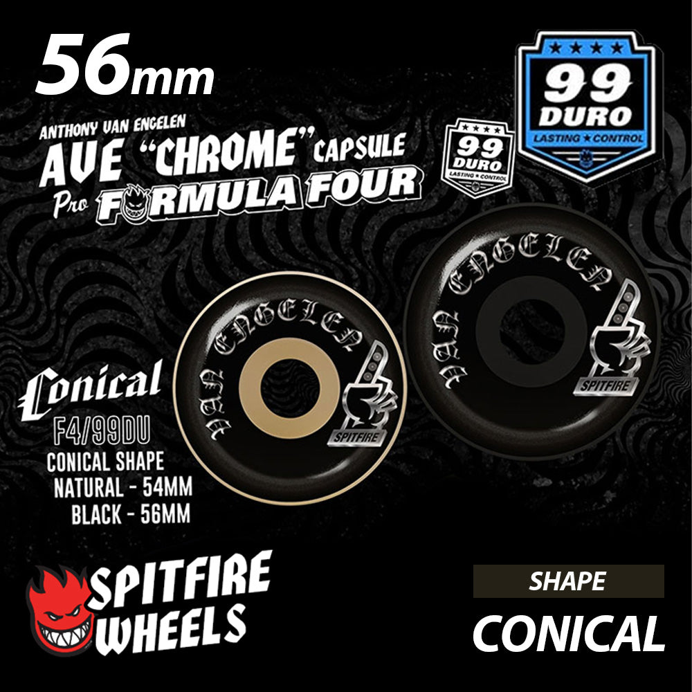 SPITFIRE F4 99D AVE CHROME PRO CONICAL 56mm