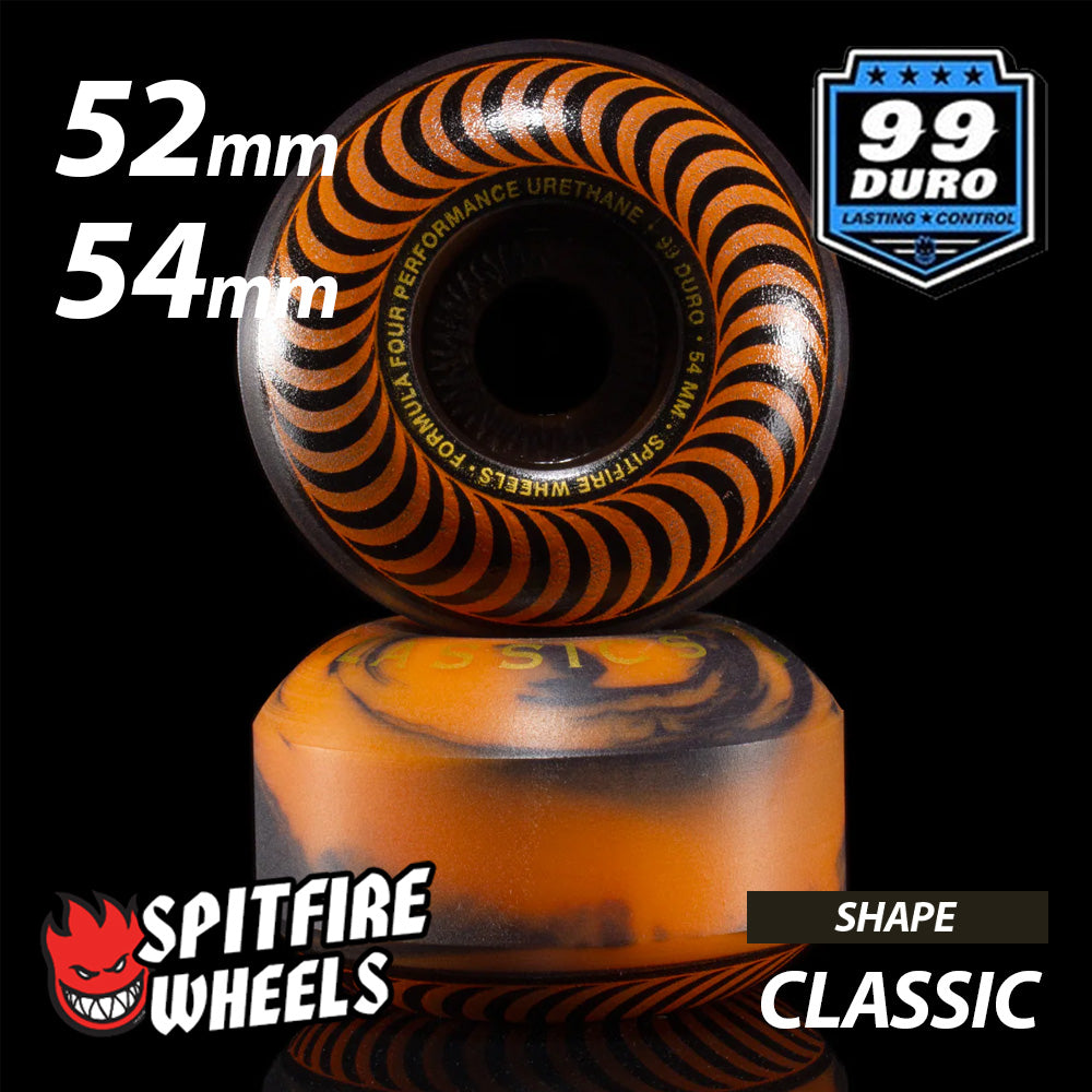 SPITFIRE F4 99D DEVILS NIGHT CLASSIC SWIRL CLASSIC SHAPE 52mm 54mm