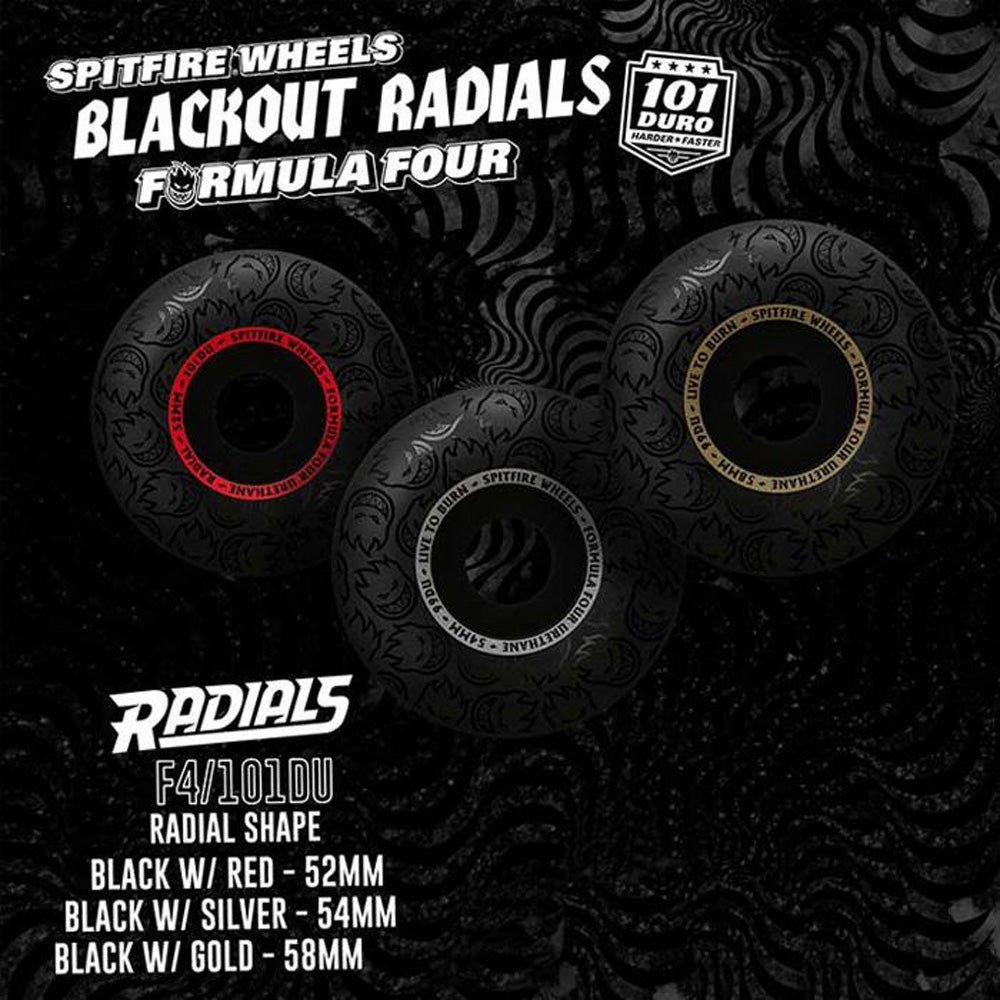 SPITFIRE F4 101D BLACK OUT RADIAL 52mm 54mm 58mm