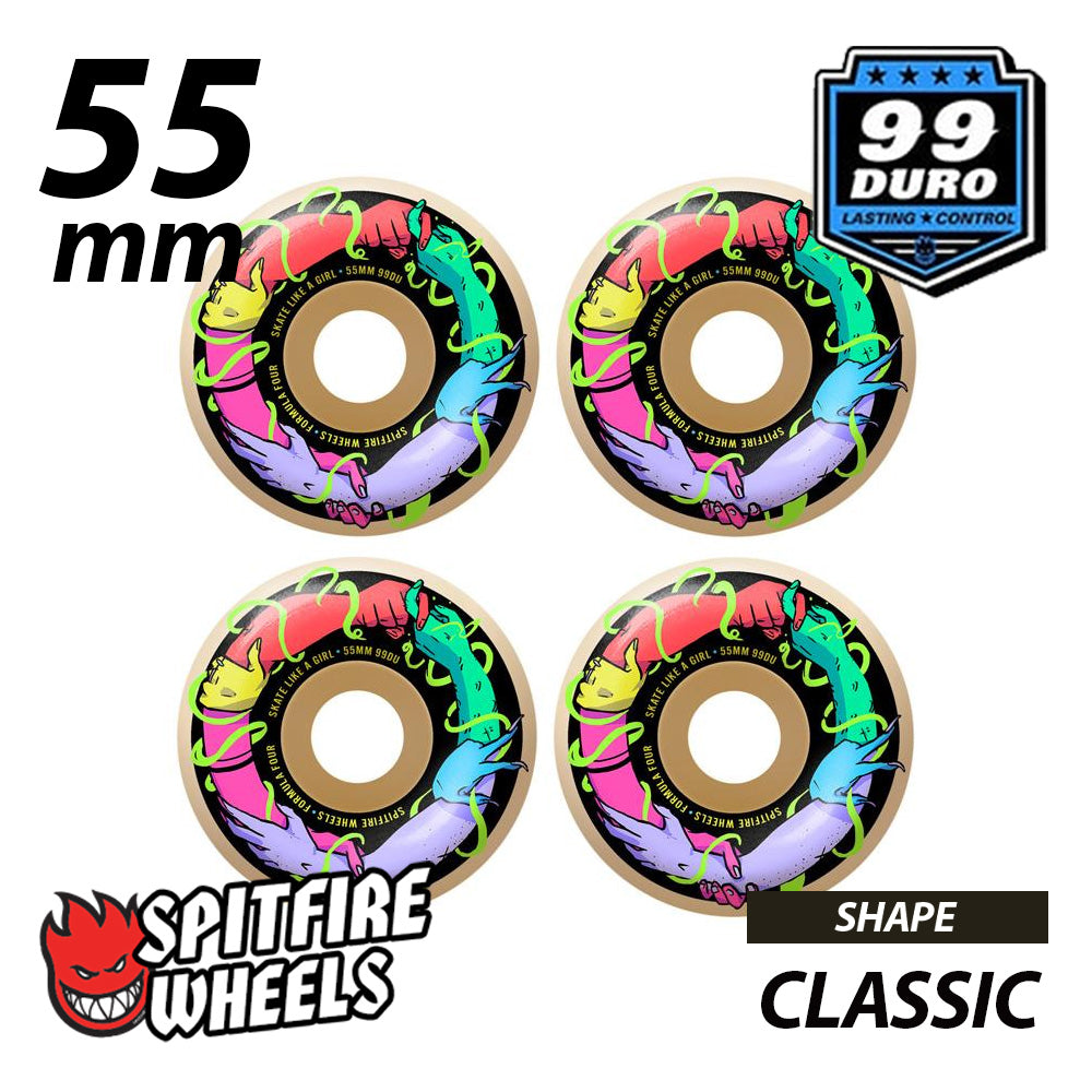 SPITFIRE F4 99D FRIENDS OF SKATE LIKE A GIRL CLASSIC 55mm