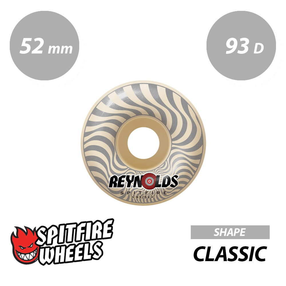 SPITFIRE F4 93D ANDREW REYNOLDS CLASSIC SHAPE 52mm 53mm 54mm