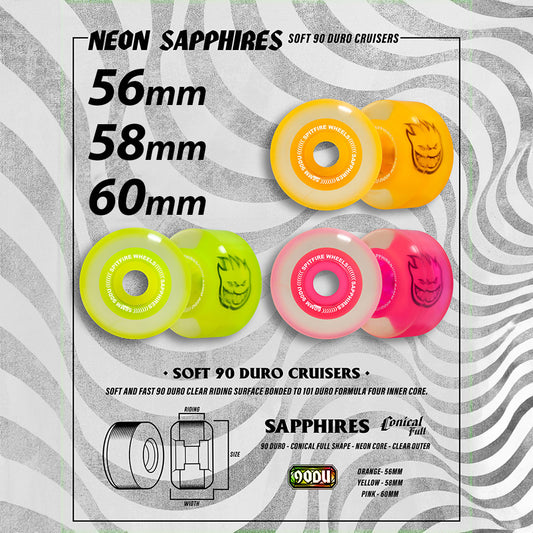 SPITFIRE  90D SAPPHIRES NEON CONICAL FULL SHAPE 56mm 58mm 60mm