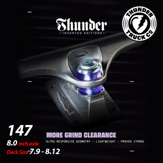 147 THUNDER TRUCKS INVERTED POLISH  (INVERTED HOLLOW KINGPIN)