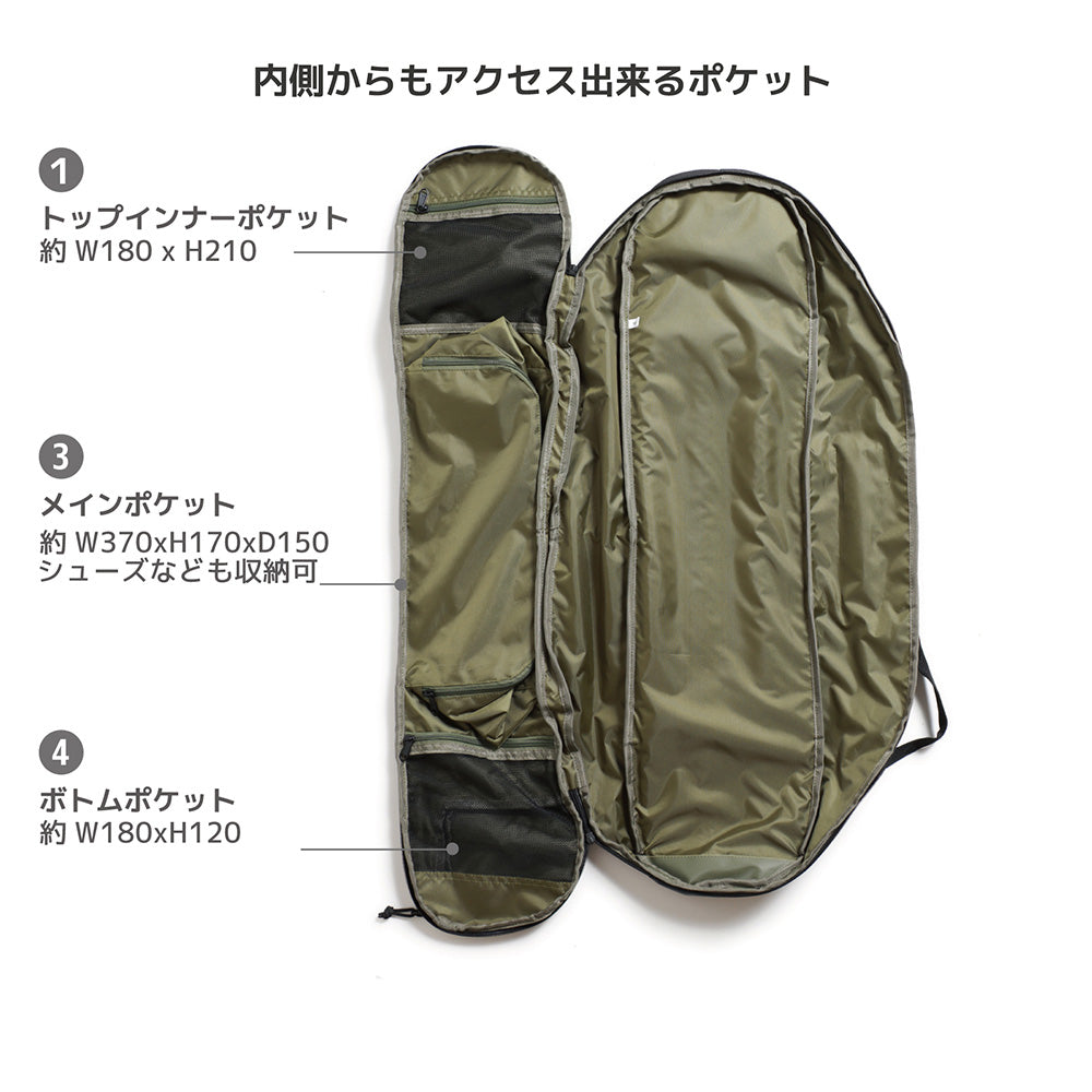 エスカポ スケートバッグ escapo skatebag e01_bkol_Black Oliove